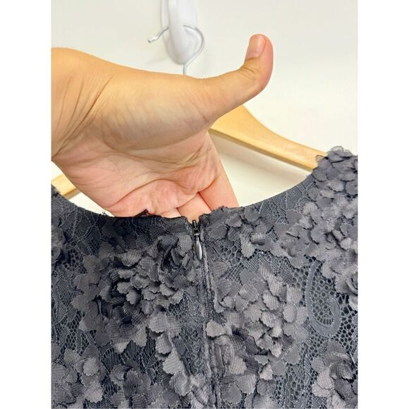 AQUA Formal Dress Size 2 Black Lace Knee Length Cocktail Party Short Sleeve NWT - Picture 10 of 12